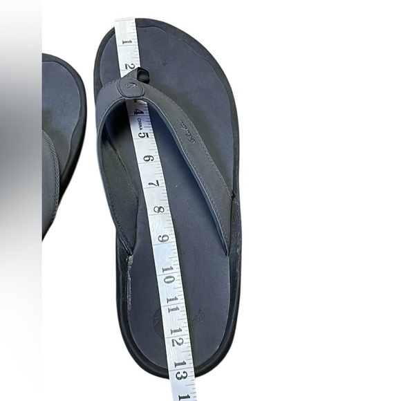Olukai Ohana Flip Flops Thong Sandals Men's 16 Gray Black Shoes - Picture 8 of 10